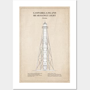 Gasparilla Island Rear Range Light - Boca Grande Lighthouse - Florida - SBD Posters and Art